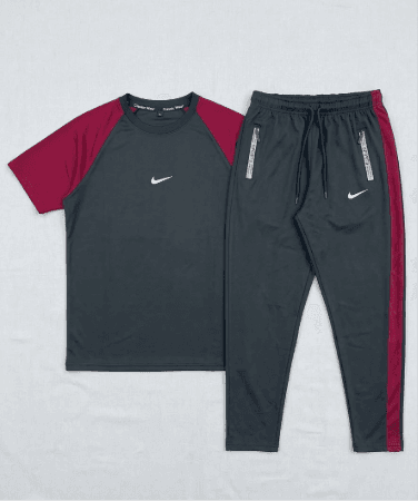 Inked Wear Men's Nike Panel Tracksuit Set — Tee & Jogger Trousers