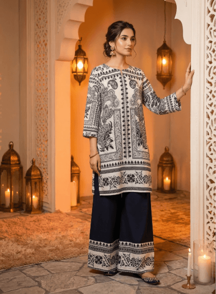 Mehndi Noir — Inked Wear Women's Printed Lawn 2-Piece Suit