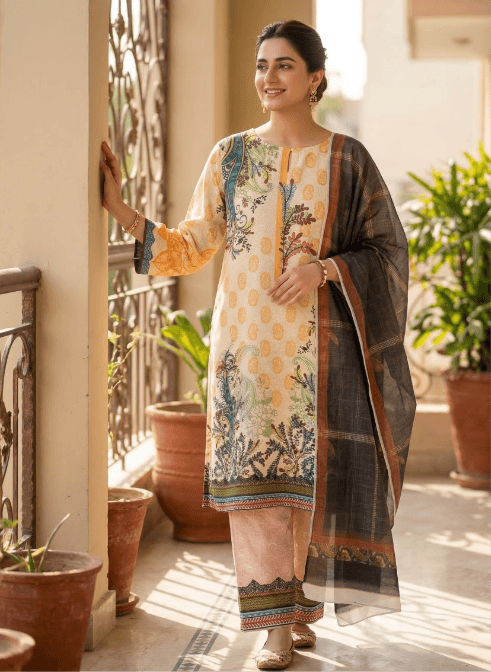 Saffron Bahar — Inked Wear Women's Silk Crepe 3-Piece Suit