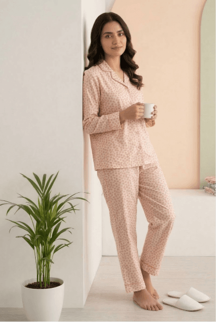 Petal Riot — Inked Wear Women's Cotton Night Suit 2-Piece