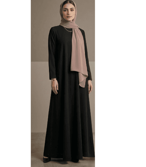 Void & Grace — Inked Wear Women's Silk Abaya with Hijab
