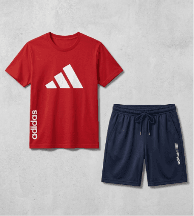 Inked Wear Men's Adidas Tracksuit Set — Tee & Shorts
