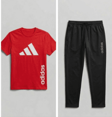 Inked Wear Men's Adidas Tracksuit Set — Tee & Jogger Trousers